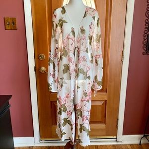 Band Of Gypsies Floral Boho Duster (NWOT) Sz Small